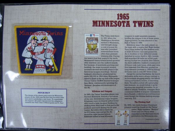 Willabee & Ward 1965 Minnesota Twins Patches- 2 Patches