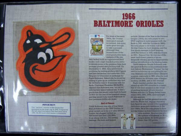 Willabee & Ward 1966 Baltimore Orioles Patches
