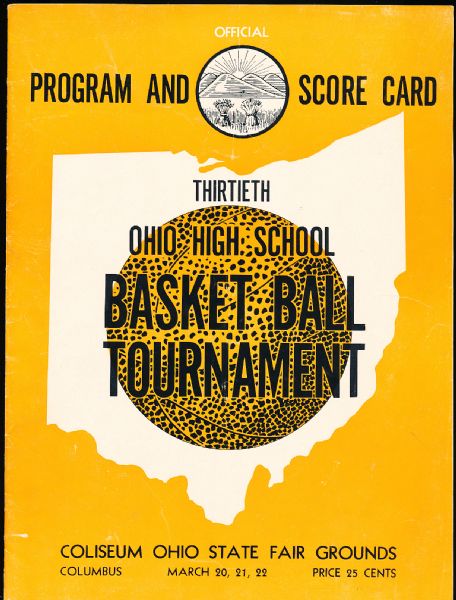March 20-22, 1952 Ohio High School State Basketball Tournament Program