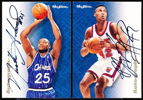 1996-97 SkyBox Bskbl. “Autographics”- 4 Diff. Cards