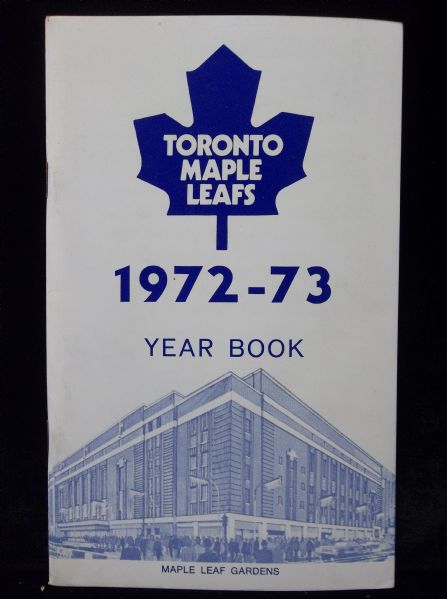 1972-73 Toronto Maple Leafs Hockey Media Guide- Gardens on Cover
