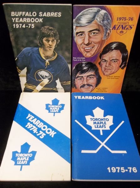 1974-75 and 1975-76 NHL Media Guides- 4 Diff.
