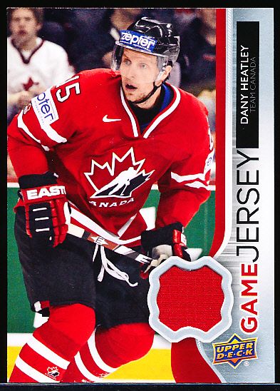2014-15 Upper Deck Hockey- Series #1- “Game Jersey”- #GJ-HE Dany Heatley, Team Canada