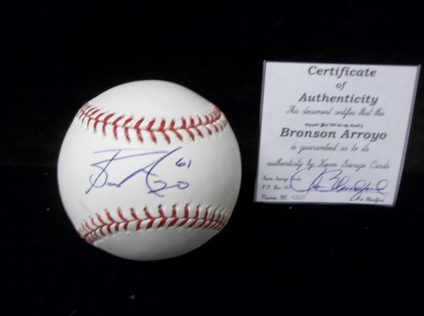 Bronson Arroyo Autographed Official MLB Bud Selig Bsbl.