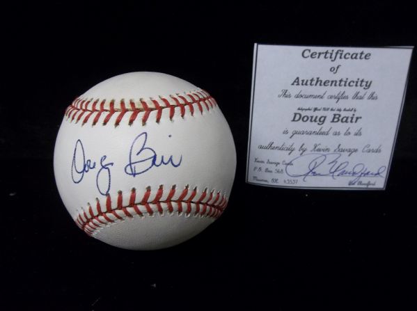 Doug Bair Autographed Official MLB Bud Selig Bsbl.