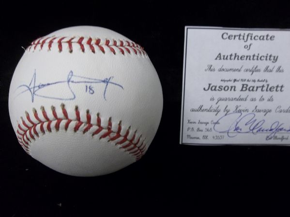 Jason Bartlett Autographed Official MLB Bud Selig Bsbl.