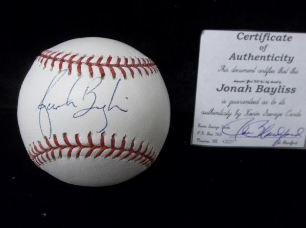 Jonah Bayliss Autographed Official MLB Bud Selig Bsbl.