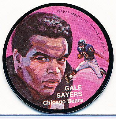 1971 Mattel Instant Replay Discs Ftbl.- Gale Sayers, Bears