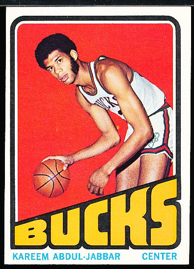 1972-73 Topps Bskt.- #100 Kareem Abdul-Jabbar, Bucks