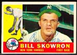 1960 Topps Bsbl. #370 Bill Skowron, Yankees- Autographed