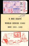 October 9, 1961 New York Yankees @ Cincinnati Reds MLB World Series Game 5 Ticket Stub, Ticket Envelope and Envelope Insert- Autographed by Joey Jay and Tony Kubek