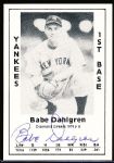 1979 Diamond Greats Bsbl. #8 Babe Dahlgren, Yankees- Autographed