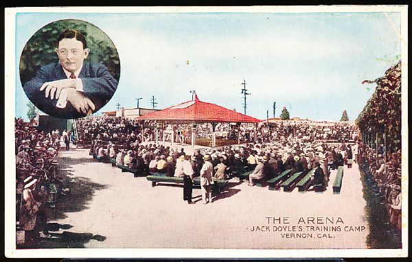Boxing Postcard- “The Arena- Jack Doyle’s Training Camp, Vernon Cal.”