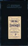 1910-11 M116 Sporting Life Baseball- Fred Lake, Boston Nationals- SGC 86 (NM+ 7.5)