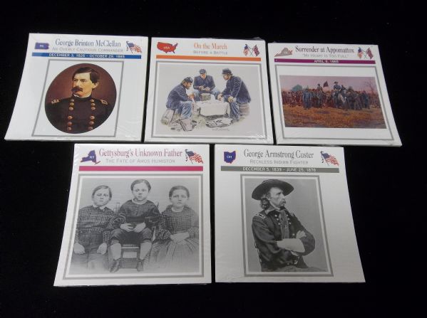 1993-95 Atlas Editions American Civil War Subscription Cards- Series #36 to #40- (100 Diff. Cards)