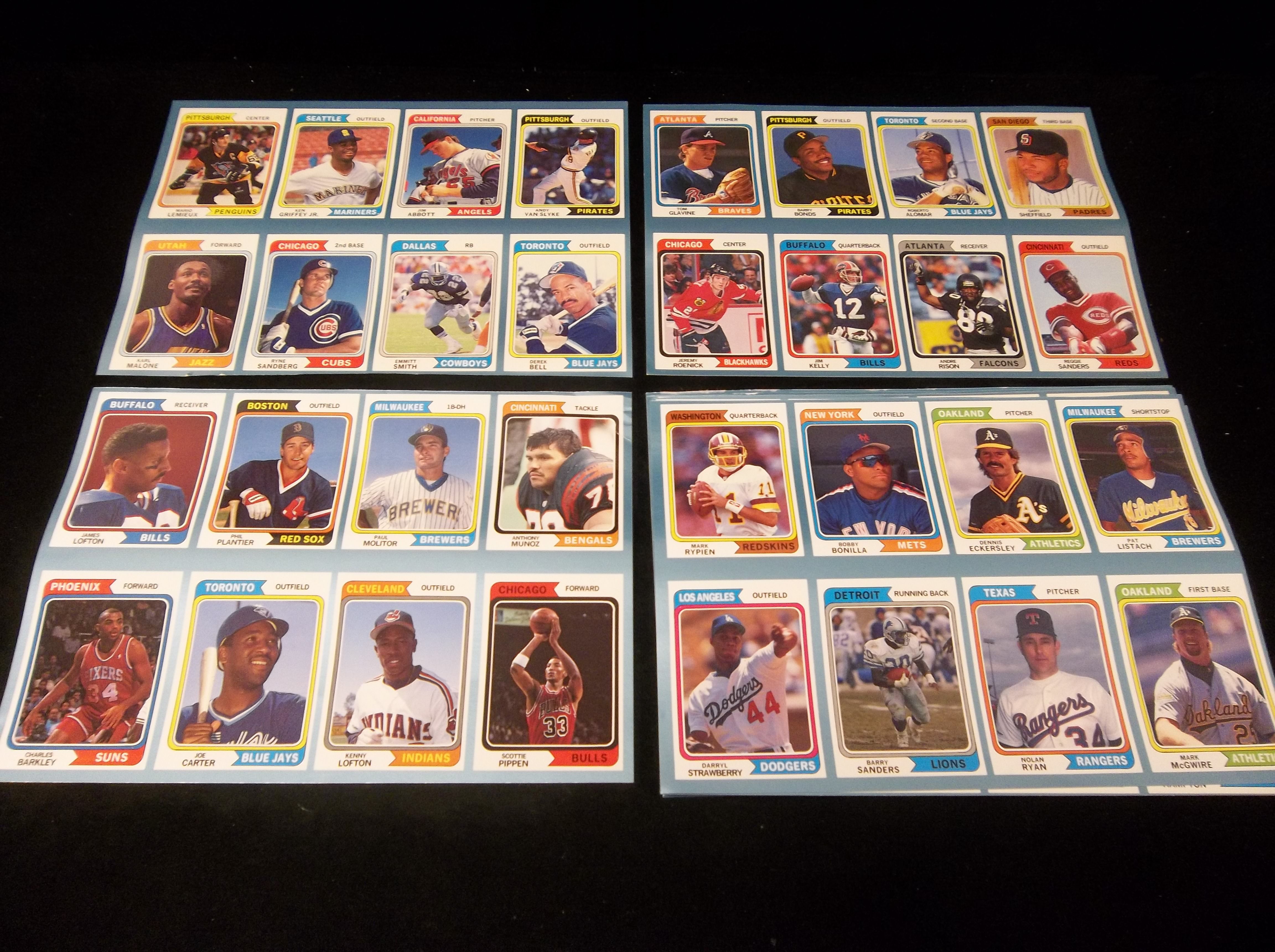 Lot detail 1992 93 scd sports card price guide monthly 8 card uncut magazine card inserts 