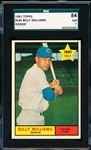 1961 Topps Baseball- #141 Billy Williams RC- SGC 84 (NM 7)