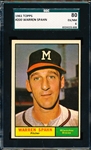 1961 Topps Baseball- #200 Warren Spahn, Braves- SGC 80 (Ex/NM 6)