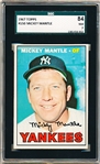 1967 Topps Baseball- #150 Mickey Mantle, Yankees- SGC 84 (NM 7)