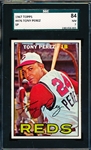 1967 Topps Baseball- #476 Tony Perez, Reds- SP- SGC 84 (NM 7)