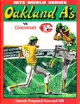 1972 World Series Baseball Program- Cinc. Reds @ Oakland A’s