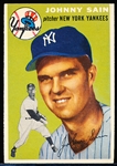1954 Topps Bb- #205 John Sain, Yankees