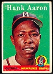 1958 Topps Bb- #30 Hank Aaron, Braves