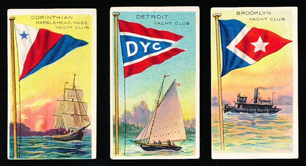 1910 Sub Rosa Cigarros “Flags of All Nations” 200 Designs Backs Tobacco Cards- 10 Diff.
