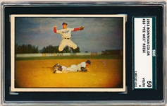 1953 Bowman Baseball Color- #33 Pee Wee Reese, Dodgers- SGC 50 (Vg-Ex 4)- Hall of Famer! 