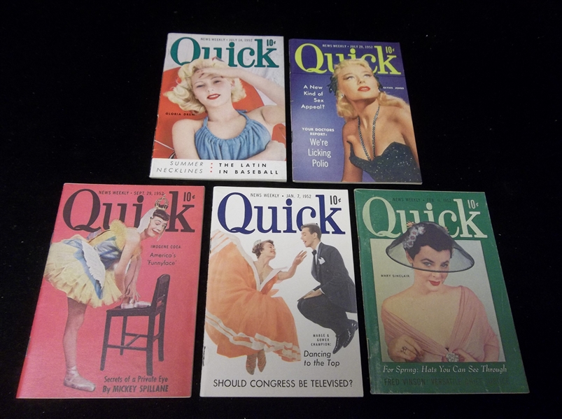 1952 Quick Magazine- 5 Diff. Covers