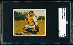 1950 Bowman Baseball- #46 Yogi Berra, Yankees- SGC 40 (Vg 3)