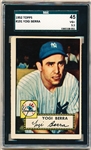 1952 Topps Baseball- #191 Yogi Berra, Yankees- SGC 45 (Vg+ 3.5)