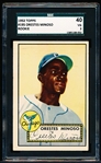 1952 Topps Baseball- #195 Minnie Minoso, White Sox- Rookie!- SGC 40 (Vg 3)
