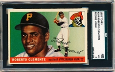 1955 Topps Baseball- #164 Roberto Clemente, Pirates- SGC 40 (Vg 3)