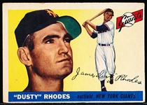 1955 Topps Bb- #1 Dusty Rhodes, Giants