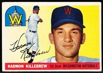 1955 Topps Bb- #124 Harmon Killebrew, Washington- Rookie! 