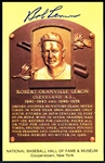 Bob Lemon Autographed Baseball Hall of Fame Gold Plaque