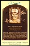 Paul Molitor Autographed Baseball Hall of Fame Gold Plaque- JSA Certified