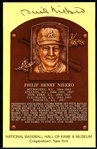 Phil Niekro Autographed Baseball Hall of Fame Gold Plaque
