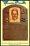 Robin Roberts Autographed Baseball Hall of Fame Gold Plaque