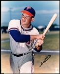 Del Ennis Autographed Philadelphia Phillies MLB Color 8” x 10” Photo