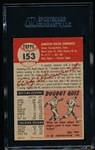 1953 Topps Baseball- #153 Andy Seminick, Reds- SGC 55 (Vg-Ex+ 4.5)