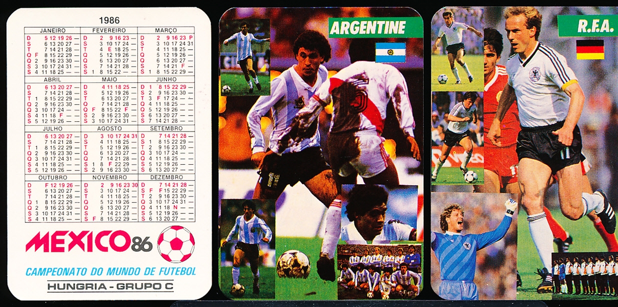 1986 FIFA World Cup Soccer- 1 Complete Set of 24 Schedule “Cards”