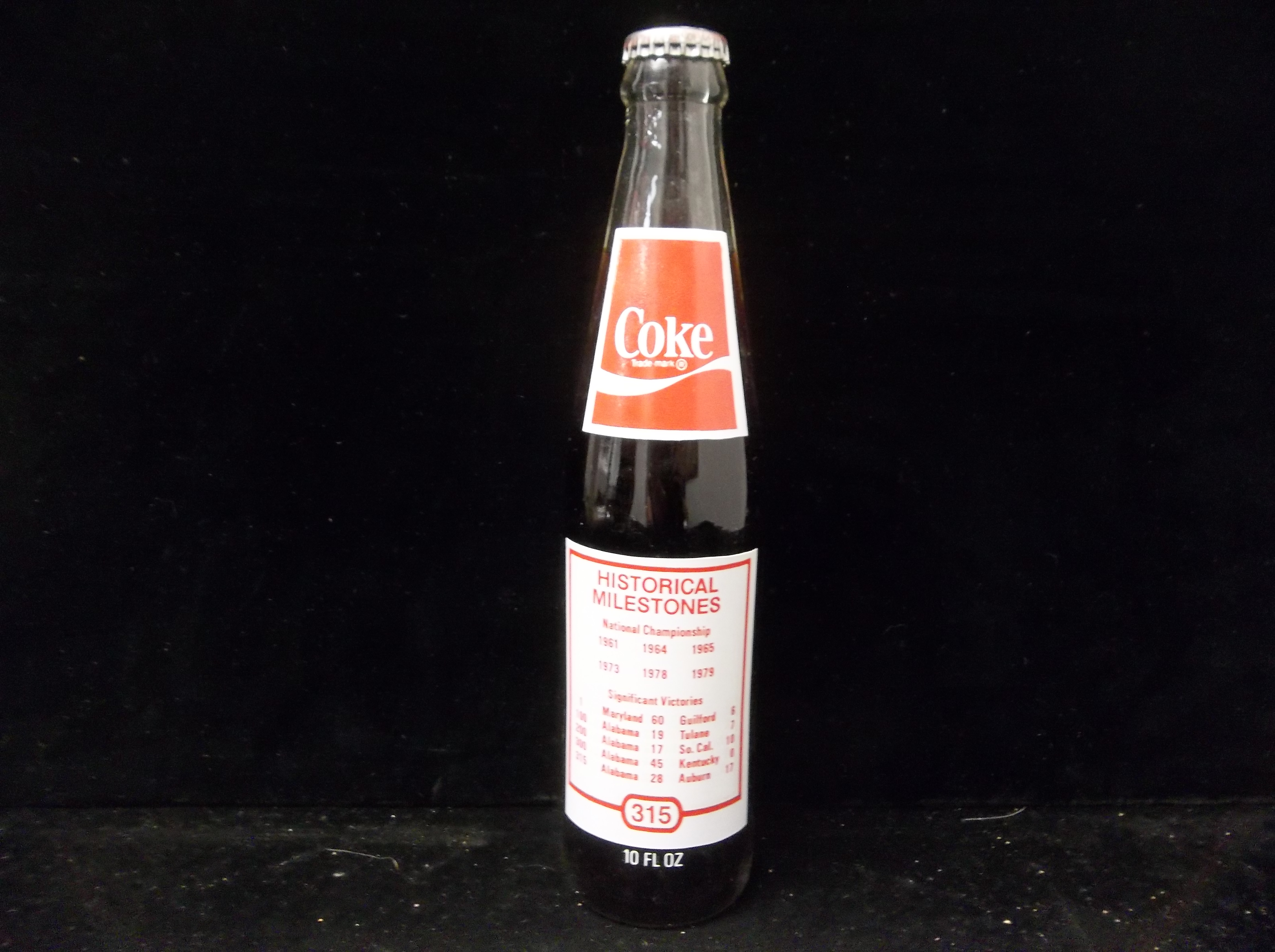 Lot Detail 1982 Coca Cola 10 Fl Oz Paul Bear Bryant The Winningest lot-detail-1982-coca-cola-10-fl-oz-paul-bear-bryant-the-winningest