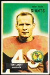 1955 Bowman Football- #152 Tom Landry, Giants