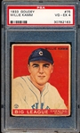 1933 Goudey Baseball- #75 Willie Kamm, Cleveland- PSA Vg-Ex 4 