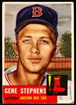 1953 Topps Bb- #248 Gene Stephens, Red Sox- Hi#.