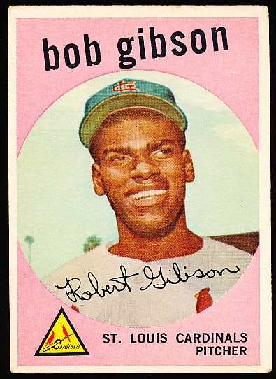 1959 Topps Bb- #514 Bob Gibson, Cards-Rookie! Hi#
