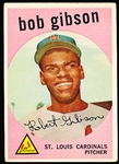 1959 Topps Bb- #514 Bob Gibson, Cards-Rookie! Hi#