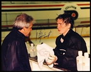 Bernie Parent Autographed Hockey Color 8” x 10” Photo with Pelle Lindbergh